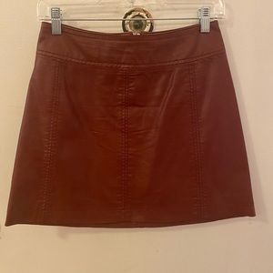Free People Leather Mini Skirt